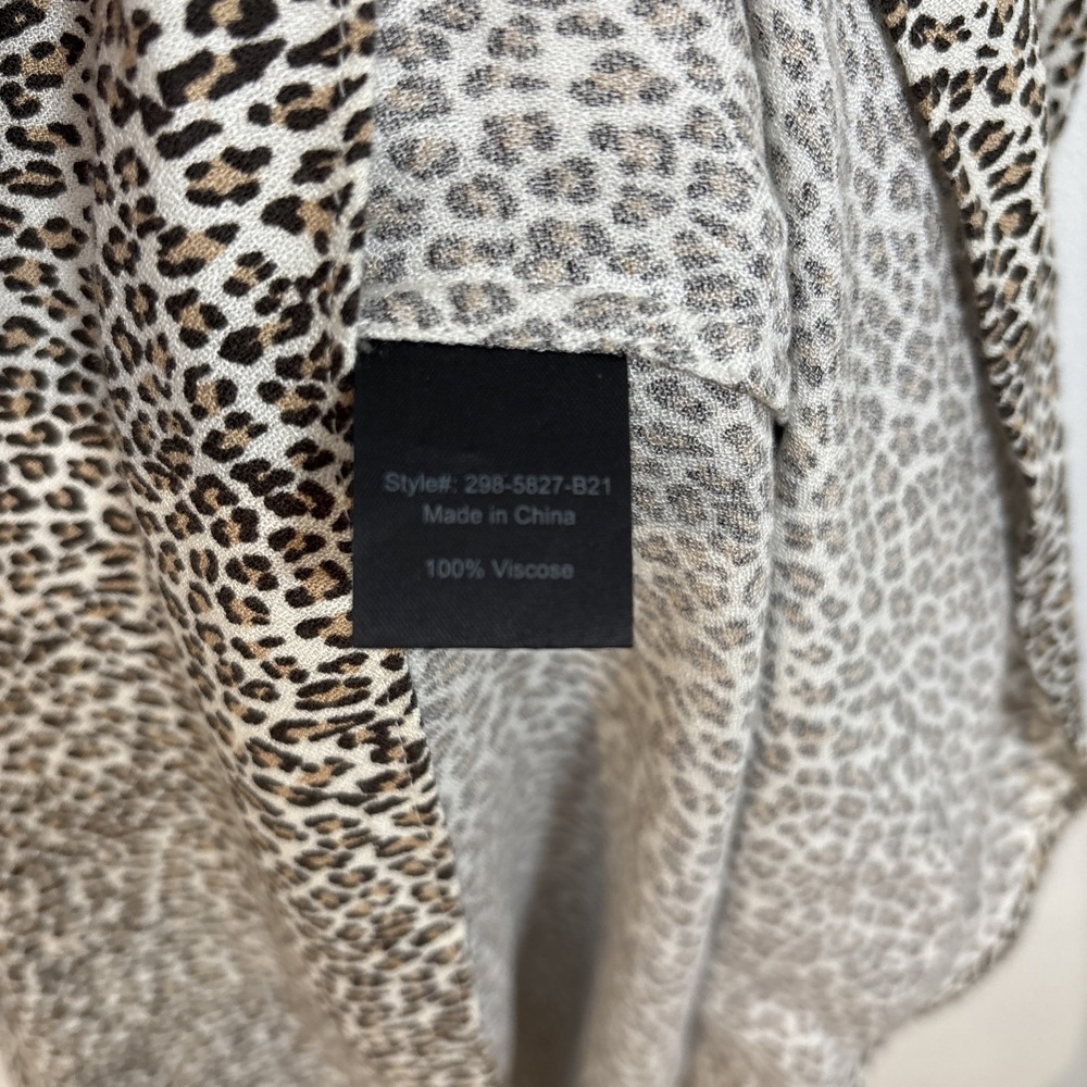 Jenni Kayne Leopard Slip Dress 100% Viscose Italian Fabric Maxi Dress XS Drapey - Picture 11 of 14